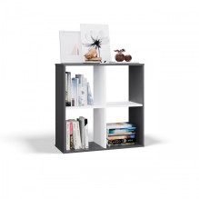 MALAX 2X2 SHELVING UNIT, ANTHRACITE / WHITE