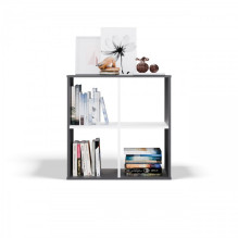 MALAX 2X2 SHELVING UNIT, ANTHRACITE / WHITE