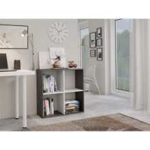 MALAX 2X2 SHELVING UNIT, ANTHRACITE / WHITE