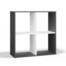 MALAX 2X2 SHELVING UNIT, ANTHRACITE / WHITE