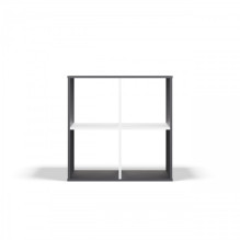 MALAX 2X2 SHELVING UNIT, ANTHRACITE / WHITE