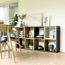 Topeshop MALAX 2X4 ANT / ART svetainės knygų lentyna