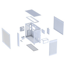 ASUS PRIME AP303 TG White Midi Tower
