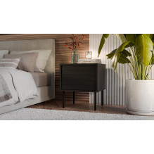 Cama Naktinė spintelė, 2 vnt. CORTINA 45x40x51 juoda Cama Naktinė spintelė, 2 vnt. CORTINA 45x40x51 juoda