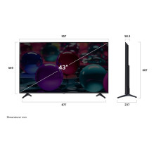 LG UHD AI 43UA73003LA televizorius 109,2 cm (43") 4K „Ultra HD“ išmanusis televizorius su „Wi-Fi“ juodas