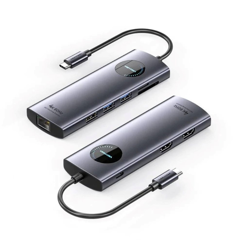 „Vention“ 9 viename MST USB-C 4K 100 W 5 Gbps prijungimo stotelė