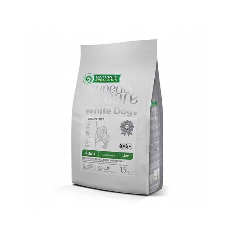 NATURE'S PROTECTION Superior Care White dog Small breeds Insect - sausas šunų ėdalas - 1,5 kg