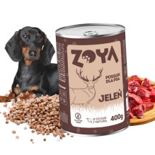 ZOYA elnių šlapias šunų ėdalas 400 g ZOYA elnių šlapias šunų ėdalas 400 g