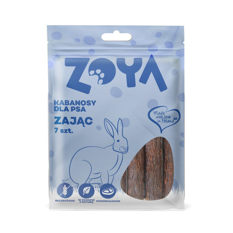 ZOYA Hare sausages - dog treat - 7 pcs