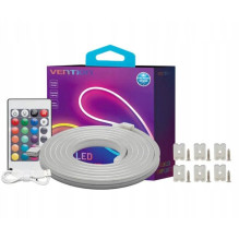 Vention silikoninė neoninė LED juosta su nuotolinio valdymo pultu, 12V, 2m