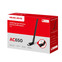 „Mercusys AC650“ didelės spartos belaidis dviejų dažnių USB adapteris „Mercusys AC650“ didelės spartos belaidis dviejų dažnių USB adapteris