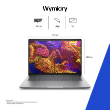 HP ZBook 8 G1ak Copilot+ asmeninis kompiuteris AMD Ryzen AI 7 PRO 350 Mobilioji darbo stotis 35,6 cm (14 colių) WUXGA 32