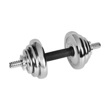 REBEL ACTIVE chromuoti reguliuojamo svorio hanteliai dėkle, 20 kg, su štanga REBEL ACTIVE chromuoti reguliuojamo svorio hanteliai dėkle, 20 kg, su štanga