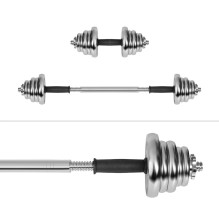 REBEL ACTIVE Chrome Adjustable Dumbbells in a Case 20 kg with Barbell REBEL ACTIVE Chrome Adjustable Dumbbells in a Case 20 kg with Barbell