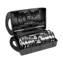 REBEL ACTIVE Chrome Adjustable Dumbbells in a Case 20 kg with Barbell REBEL ACTIVE Chrome Adjustable Dumbbells in a Case 20 kg with Barbell