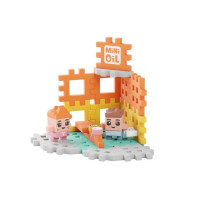 MARIOINEX Mini Waffle City statybiniai kaladėlės degalinė, 148 detalės