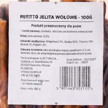 PETITTO jautienos žarnos - šunų skanėstas - 100 g