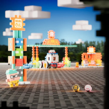 MARIOINEX Mini Waffle City Building Blocks Petrol Station, 148 pieces MARIOINEX Mini Waffle City Building Blocks Petrol Station, 148 pieces