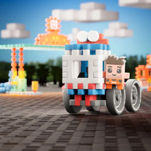 MARIOINEX Mini Waffle City Building Blocks Petrol Station, 148 pieces MARIOINEX Mini Waffle City Building Blocks Petrol Station, 148 pieces