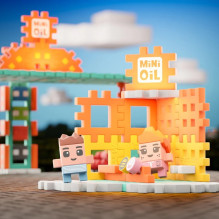 MARIOINEX Mini Waffle City Building Blocks Petrol Station, 148 pieces MARIOINEX Mini Waffle City Building Blocks Petrol Station, 148 pieces