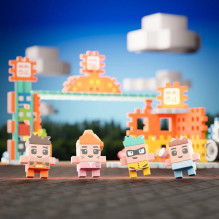 MARIOINEX Mini Waffle City statybiniai kaladėlės degalinė, 148 detalės