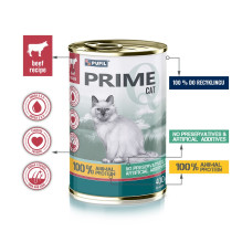 PUPIL Prime - šlapias kačių ėdalas su jautiena ir kepenimis - 400 g PUPIL Prime - šlapias kačių ėdalas su jautiena ir kepenimis - 400 g