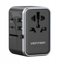 „Vention“ 65 W „GaN“ kelioninis adapteris ir įkroviklis, 2 x USB-A, 2 x USB-C