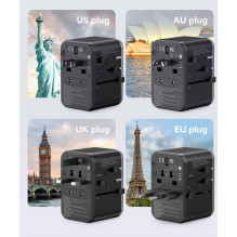 „Vention“ 65 W „GaN“ kelioninis adapteris ir įkroviklis, 2 x USB-A, 2 x USB-C