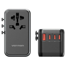 Adapteris su „Vention“ 100 W įkrovikliu, 1 x USB-A, 3 x USB-C