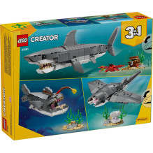 LEGO CREATOR 3 IN 1 31381 Nuožmus ryklys su lobių skrynia
