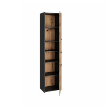 Topeshop S43 ANTRACYT / ARTISAN office bookcase
