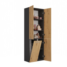 Topeshop NEL 1K DD ANT / ART KP bathroom storage cabinet Graphite, Oak Topeshop NEL 1K DD ANT / ART KP bathroom storage cabinet Graphite, Oak