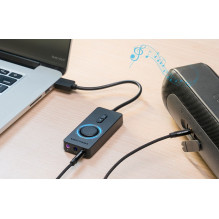 „Vention“ 1 m USB 2.0 išorinė garso plokštė „Vention“ 1 m USB 2.0 išorinė garso plokštė