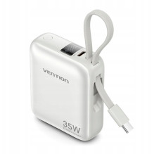 Vention 10000mAh 35W - power bank with USB-C cable (beige) Vention 10000mAh 35W - power bank with USB-C cable (beige)