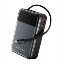 „Vention“ 20000 mAh 65 W išorinė baterija su USB-C laidu „Vention“ 20000 mAh 65 W išorinė baterija su USB-C laidu
