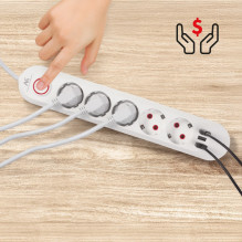 Maclean power strip, 5 socket extension + 3xUSB, 110-240V AC 50 / 60Hz, 2.1A max 2500W, 1.5m, white, MCE395 W Maclean power strip, 5 socket extension + 3xUSB, 110-240V AC 50 / 60Hz, 2.1A max 2500W, 1.5m, white, MCE395 W