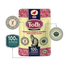 FOLK Delicious tradicinis lenkiškas putpelių ėdalas katėms - 85 g FOLK Delicious tradicinis lenkiškas putpelių ėdalas katėms - 85 g