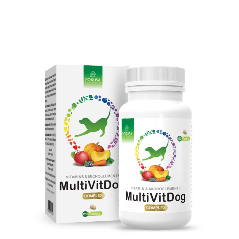 POKUSA MultiVit šunų kompleksas - papildai šunims - 120 vnt.