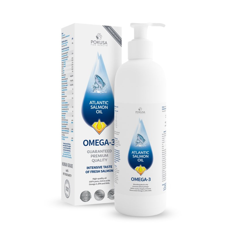 POKUSA RawDietLine Atlantic Salmon Oil - supplements for dogs and cats - 100ml