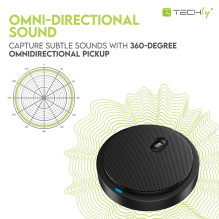 „Techly ICC SH-22“ mikrofonas, juodas, konferencinis mikrofonas
