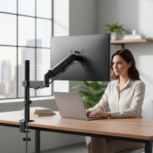 Maclean monitor mount, gas spring, 17"-32", 2-10kg, black, MC-135 Maclean monitor mount, gas spring, 17"-32", 2-10kg, black, MC-135