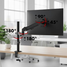 Maclean monitor mount, gas spring, 17"-32", 2-10kg, black, MC-135 Maclean monitor mount, gas spring, 17"-32", 2-10kg, black, MC-135
