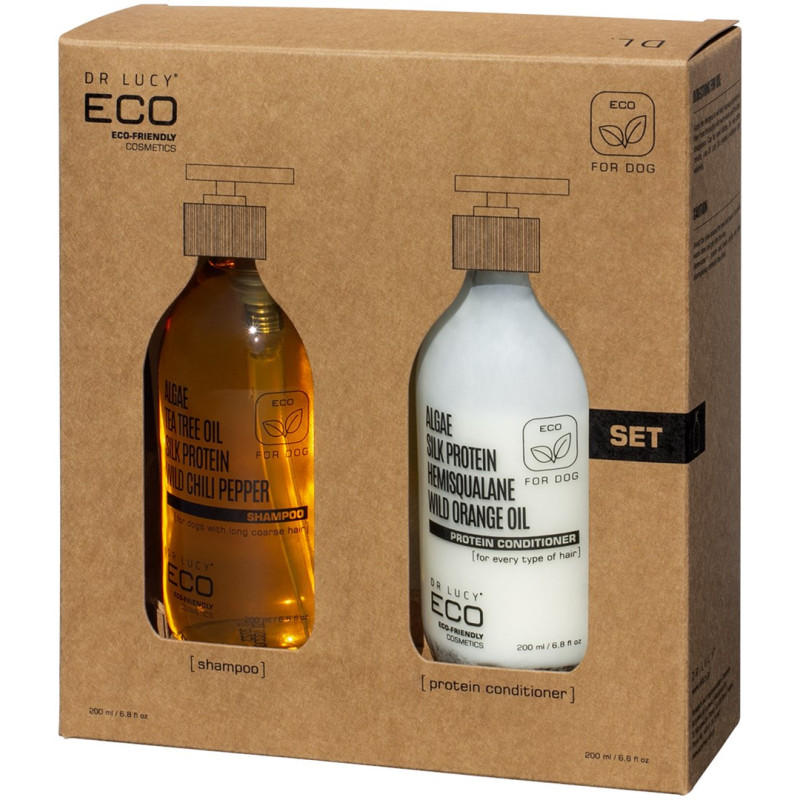 DR LUCY Eco set for rough coat - conditioner and shampoo for dogs