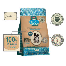 FOLK Junior Small breeds Gentle meal for puppy with rabbit, veal and carrot - dry dog food - 1,6kg FOLK Junior Small breeds Gentle meal for puppy with rabbit, veal and carrot - dry dog food - 1,6kg