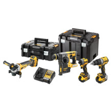 DeWalt DCK429P3T-QW rinkinys DCD805 + DCG405 + DCH273 + DCF850, 18 V juodas, geltonas