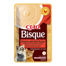 INABA Ciao Bisque kreminė sriuba su tunu, vištiena, jautiena ir lašiša - kačių skanėstai - 24x40g INABA Ciao Bisque kreminė sriuba su tunu, vištiena, jautiena ir lašiša - kačių skanėstai - 24x40g