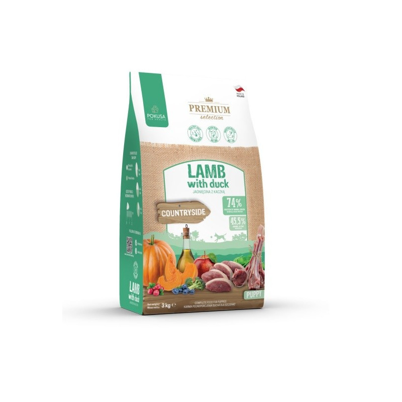 POKUSA Premium Selection Puppy Lamb su antiena - sausas šunų ėdalas - 3 kg