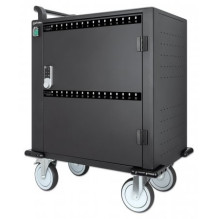 Manhattan iPad to 13", MacBook Air to 13" &amp; Chromebook to 14" 32-bay Charging Trolley / Cart via USB-