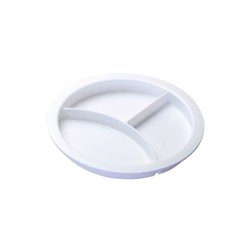 Plate with dividers for the microwave