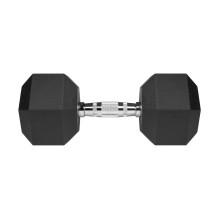 REBEL ACTIVE Rubber-coated cast iron dumbbell 20kg REBEL ACTIVE Rubber-coated cast iron dumbbell 20kg